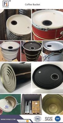 Thùng kim loại 25L với nắp cho hạt cà phê rang