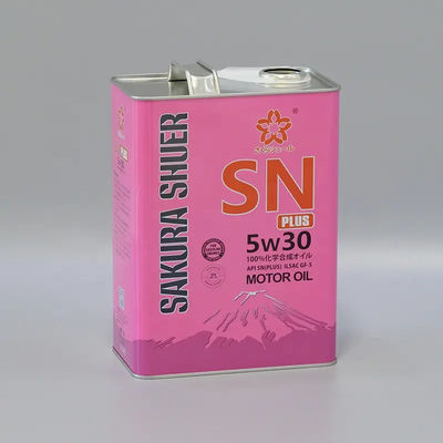 Square 4L F Style Motor Tin Oil Oblong Can với Spout cho dầu động cơ
