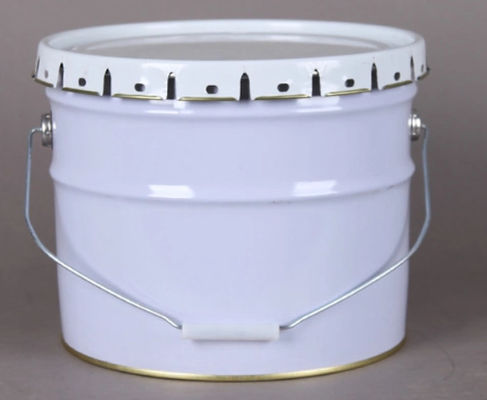 3 gallon ngắn trắng mở đầu thép thùng với nắp và tay cầm