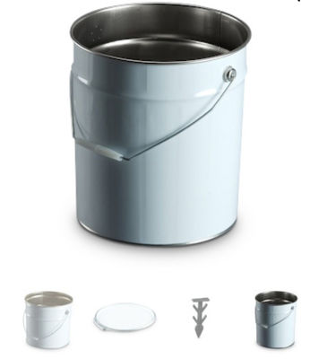 Đồ thép 15L với nắp kim loại để lưu trữ sản phẩm xây dựng