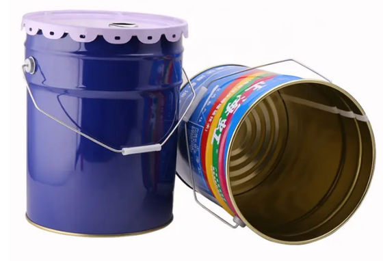 6 Gallon Quanh Tinplate mở đầu Thép Chậu với loại bỏ hoa cạnh nắp