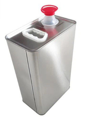 2L rỗng chất lượng thực phẩm hình chữ nhật dầu ô liu nguyên thủy Tin với tay cầm kim loại