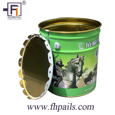 UN xếp hạng 5 gallon thép dầu mỡ xô với nắp xoăn