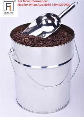 Thùng kim loại 25L với nắp cho hạt cà phê rang
