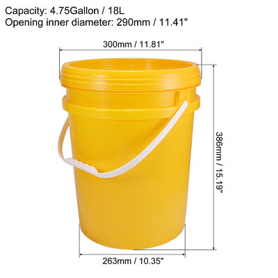 PE 18L Lót nhựa bồn sơn với nắp tay cầm nhựa