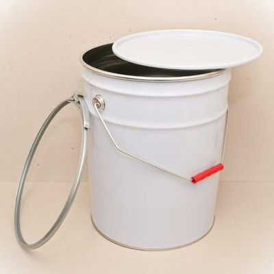 Vỏ sơn kim loại bằng kim loại 6 gallon với vòng khóa đòn bẩy nắp và tay cầm kim loại