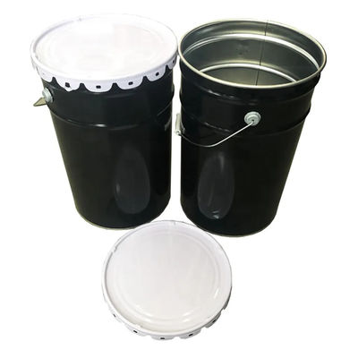 Thùng sơn kim loại hình trụ 25L với nắp hoa để đóng gói sơn