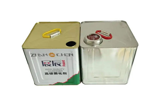 10L hình chữ nhật chặt chẽ đầu thùng kim loại vuông trống lon Tin cho chất pha loãng và chất làm khô gói