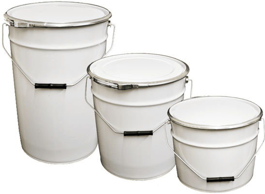 Các thùng và xô bằng nhựa nhựa polypropylene trắng tùy chỉnh với lớp lót phenol vàng